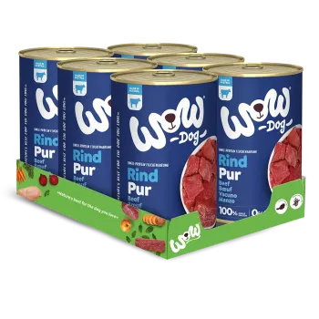Wow Dog  Mit RIND PUR 6x400g Dosen